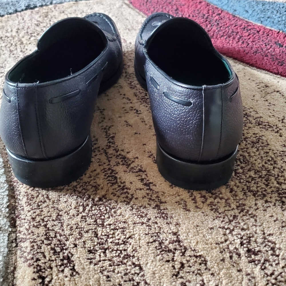 Mezlan Black Pebbled Leather Tassel Slip On Loafers 13559 Size 11 M - Picture 12 of 12